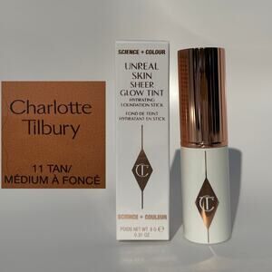 Charlotte Tilbury 11 Tan Unreal Skin Sheer Glow Tint Foundation Stick New in Box